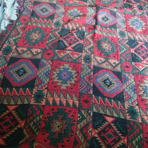 Vintage Other - Vintage Aztec Geometric Abstract Navajo Print Pattern Tapestry Blanket Rug Pants